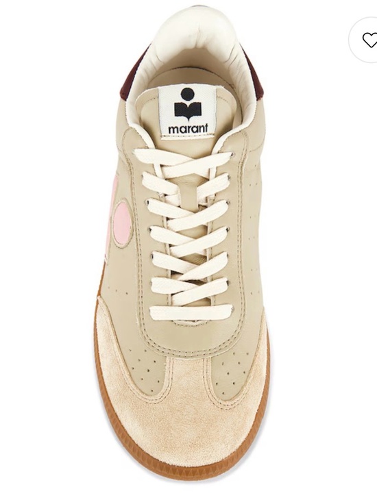 Isabel Marant Shoes - Isabel Marant Beige Pink and Brown Leather Suede Sneakers